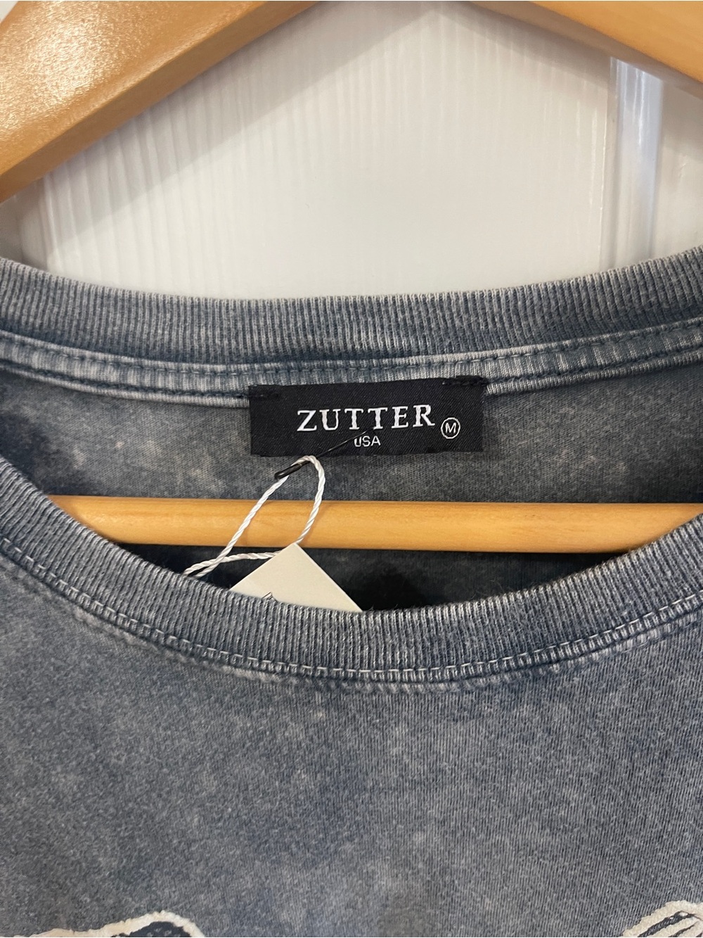 Zutter Tee Shirt Bow Oversized Medium Mineral Wash NWT Cottagecore - Picture 2 of 5